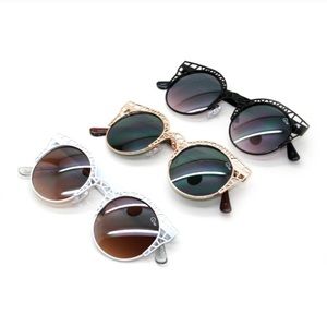 Quay Australia Cutout Cat Eye Sunglasses Black